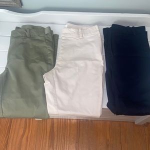 Three pairs of dress slacks!